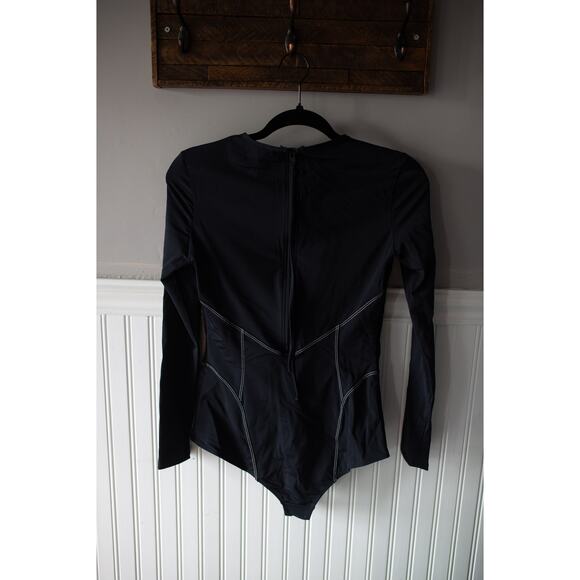 Mara Hoffman Lido One Piece Swimsuit Rash Guard Medium NEW - Picture 5 of 5